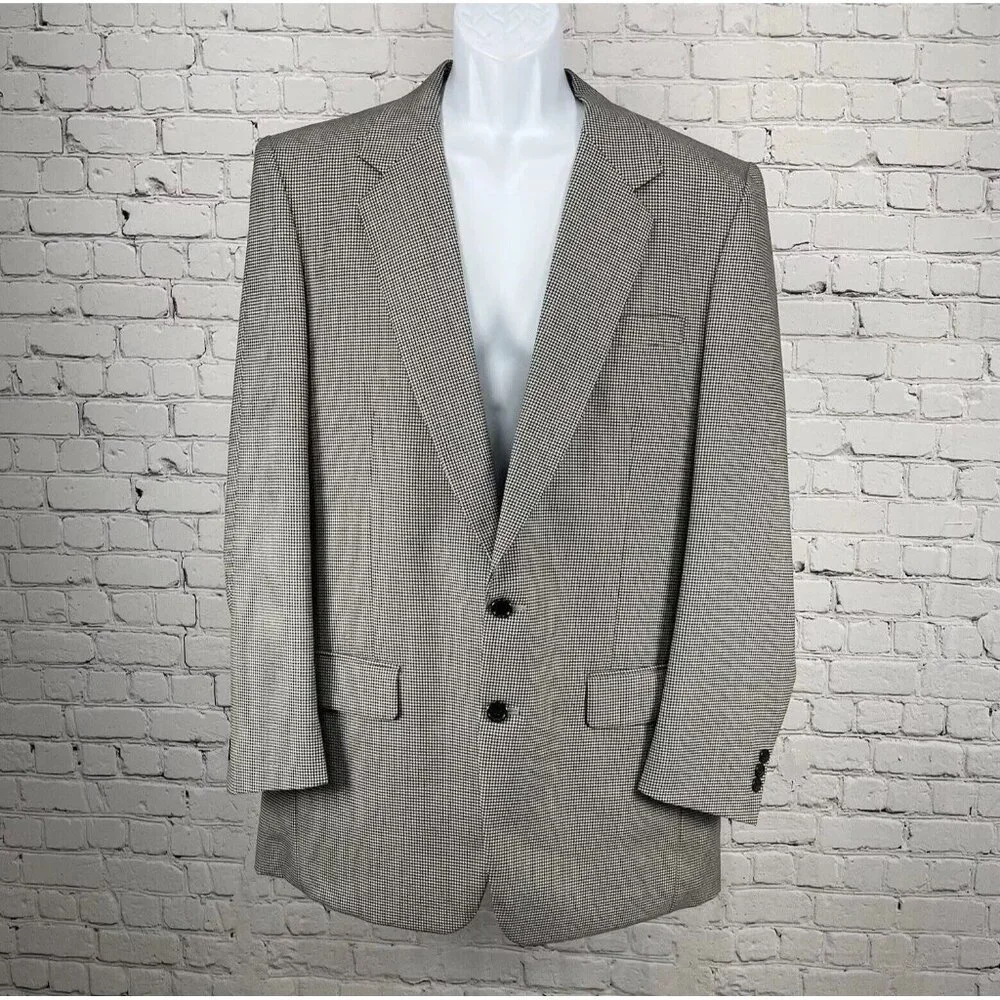 Sam’s Tailor Her Majesty’s Forces Service Houndstooth Sports Coat Blazer Size 45